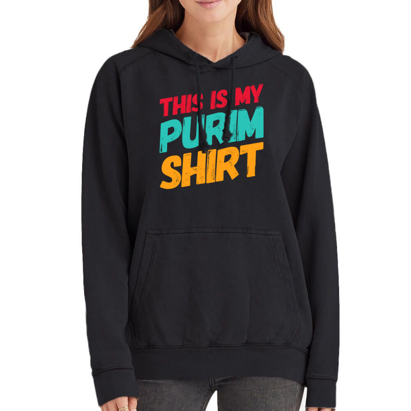 This Is My Purim Shirt Jewish Costume Book Of Esther Long Sleeve T Shi Vintage Hoodie by cm-arts | Artistshot