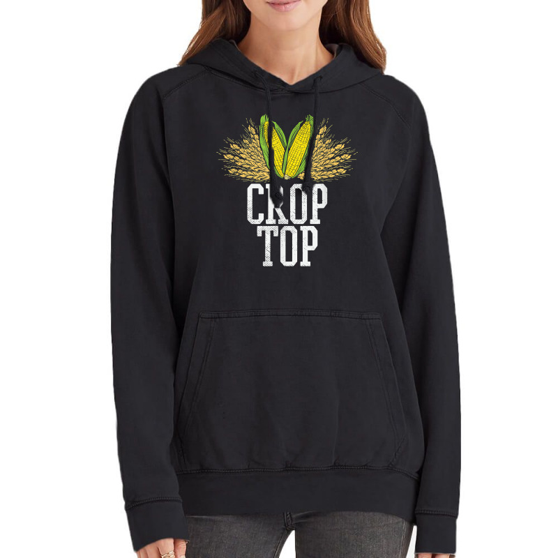 Crop Top Farm Pun Corn Farming - Agriculture - Funny Farmer Vintage Hoodie | Artistshot