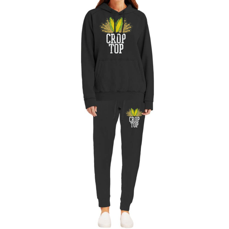 Crop Top Farm Pun Corn Farming - Agriculture - Funny Farmer Hoodie & Jogger Set | Artistshot