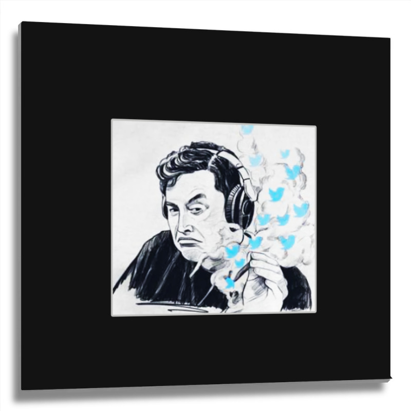 #elon Musk Metal Print Square | Artistshot