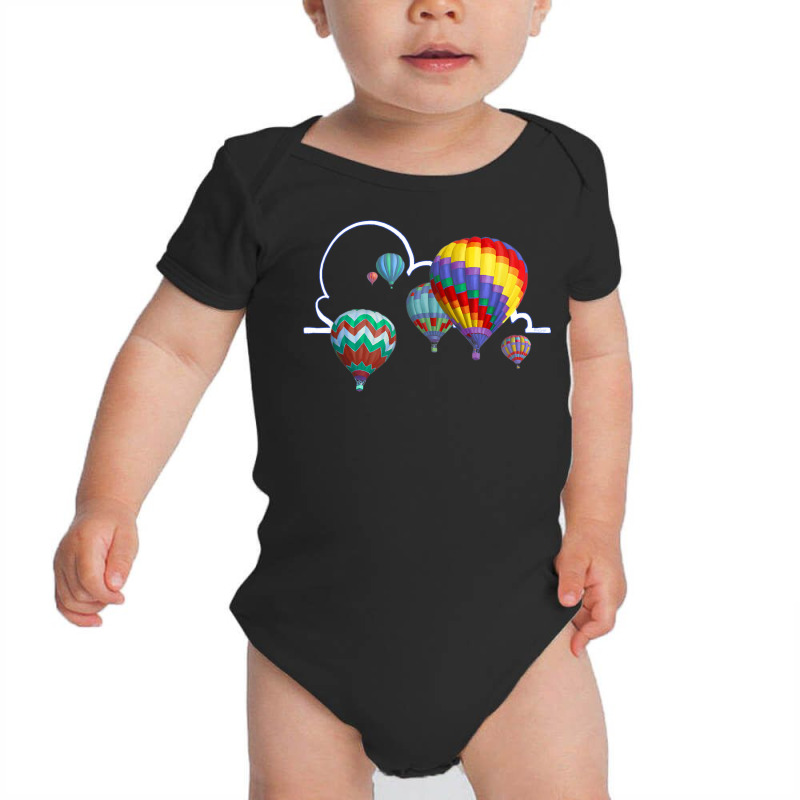 Colorful Hot Air Balloons   Montgolfier   Dirigible   Cloud Baby Bodysuit by Lambent | Artistshot