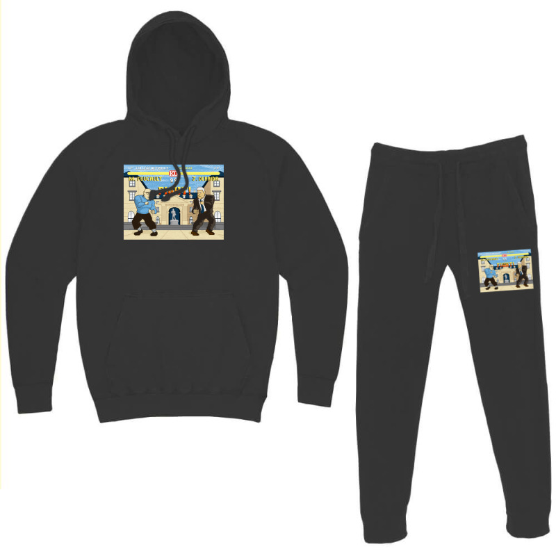 French Theory Fighter - Foucault Vs Derrida Hoodie & Jogger Set | Artistshot