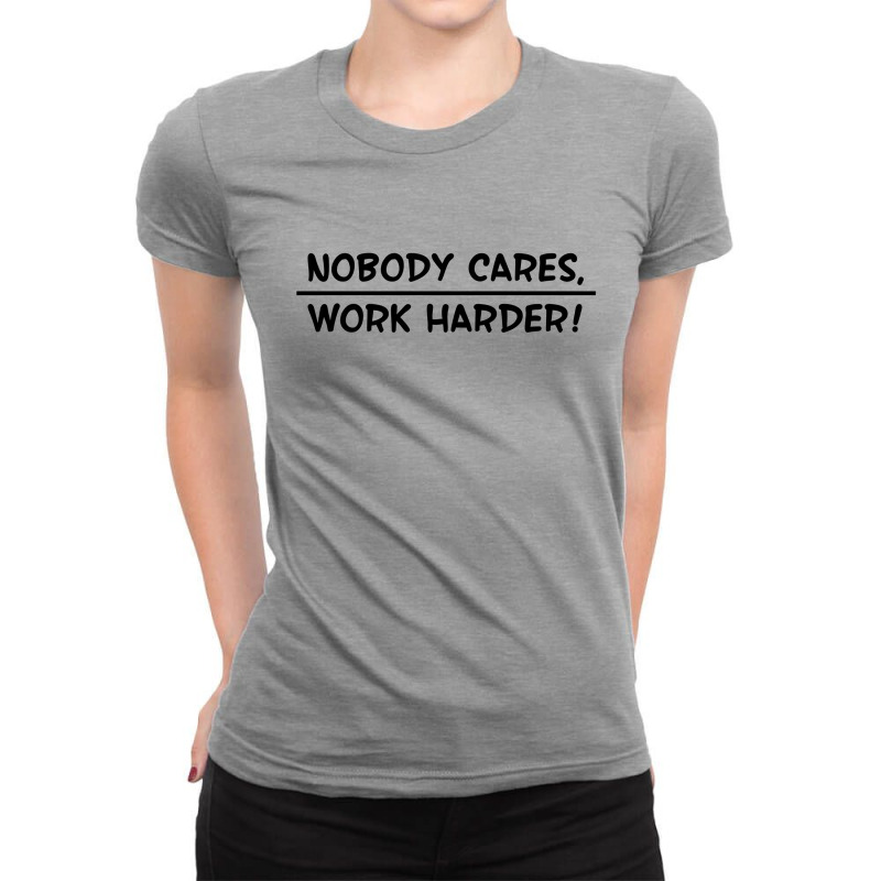 Lamar Jackson Nobody Cares Work Harder For Dark Ladies Fitted T-Shirt by coşkun | Artistshot