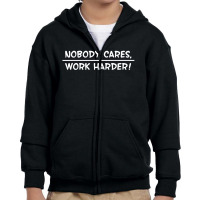 Lamar Jackson Nobody Cares Work Harder For Dark Youth Zipper Hoodie | Artistshot