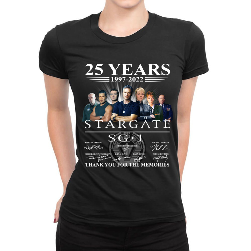 Stargate Sg1 25 Years 1997-2022 Thank You For The Memories Ladies Fitted T-Shirt by cm-arts | Artistshot