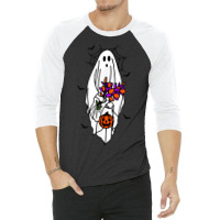 Cute Floral Ghost Women's Halloween 3/4 Sleeve Shirt | Artistshot