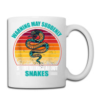 Warning May Suddenly Start Talking About Snakes Retro Snake Coffee Mug | Artistshot