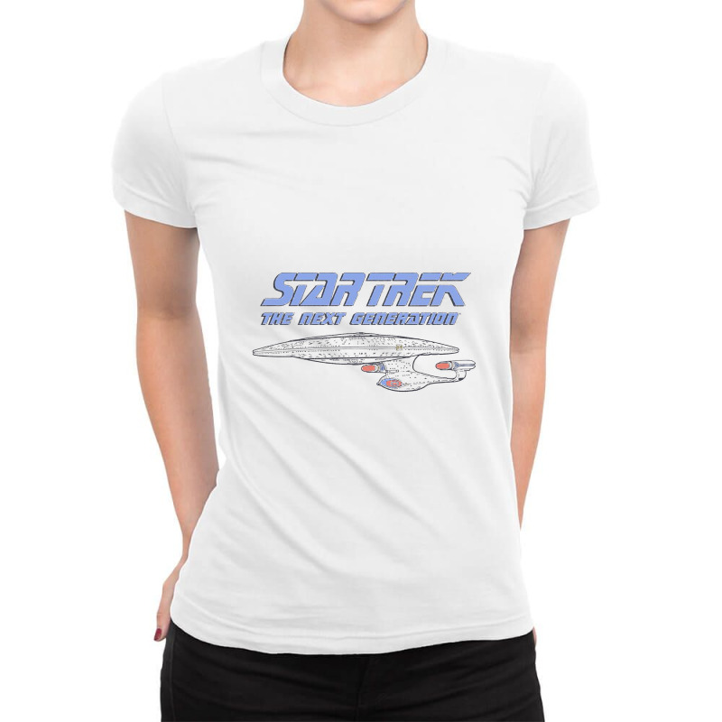 Distressed Tng Ladies Fitted T-Shirt by eleducky | Artistshot