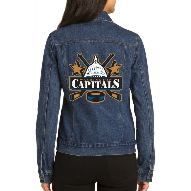 Capitals Washingtonvintage Ladies Denim Jacket by cm-arts | Artistshot