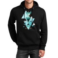 Geometric Triangle Compilation In Teal Unisex Hoodie | Artistshot