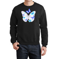 Light Blue Butterfly Crewneck Sweatshirt | Artistshot