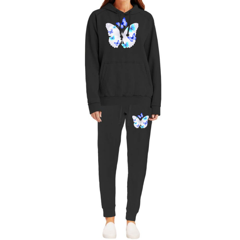 Light Blue Butterfly Hoodie & Jogger Set | Artistshot