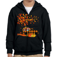 Thankful Cute Pumpkin Truck Leopard Fall Season Autumn Youth Zipper Hoodie | Artistshot