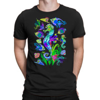 Marine Biologist Ocean Life Drawing Seahorse T-shirt | Artistshot