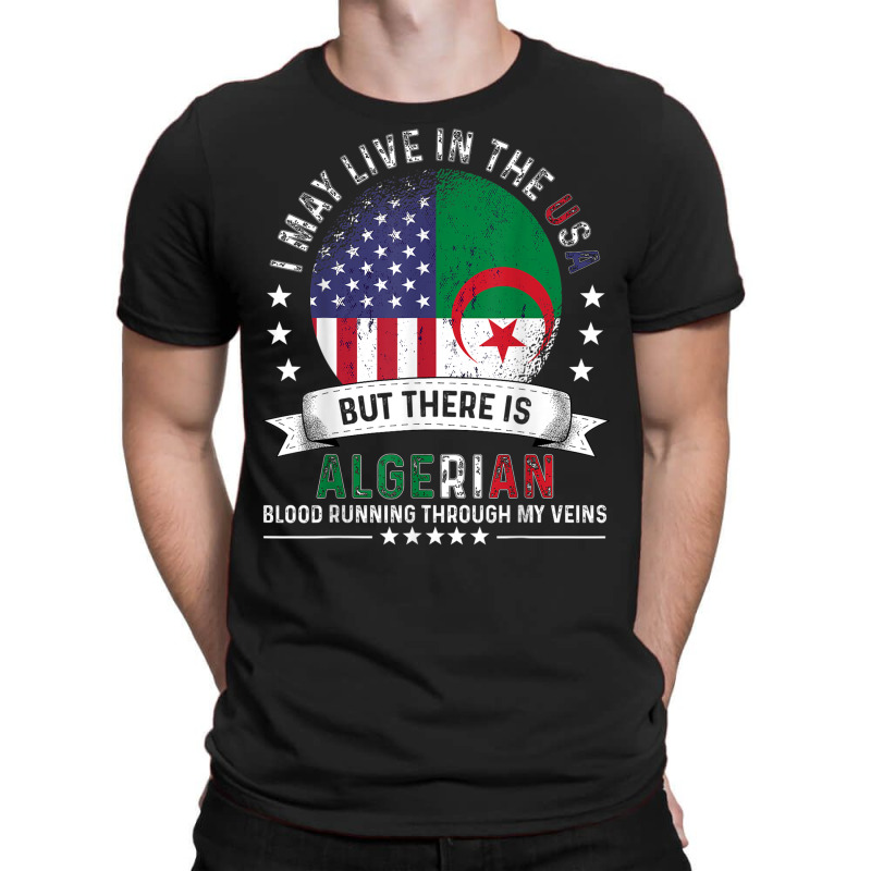 American Algerian Home In Us Patriot American Algeria Flag T-shirt | Artistshot