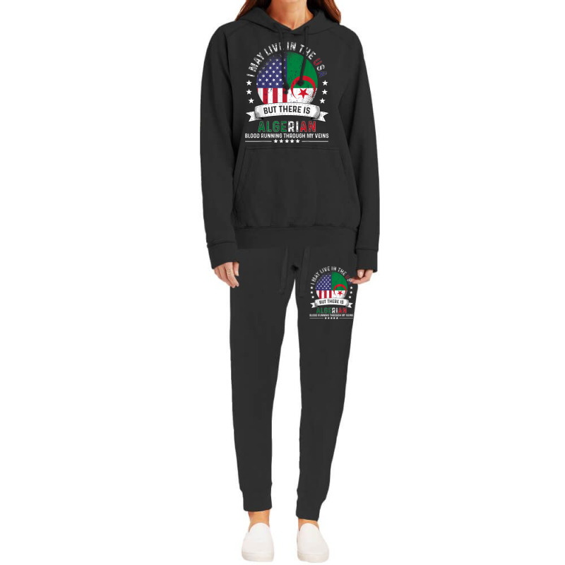 American Algerian Home In Us Patriot American Algeria Flag Hoodie & Jogger Set | Artistshot