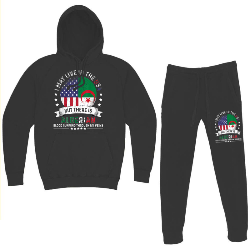 American Algerian Home In Us Patriot American Algeria Flag Hoodie & Jogger Set | Artistshot