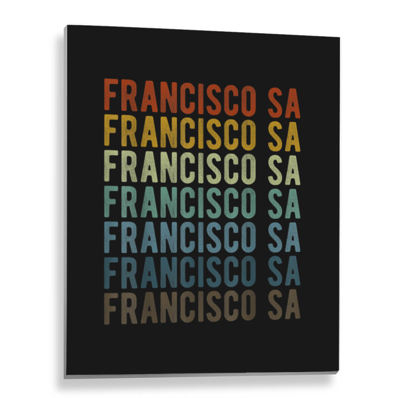 Francisco Sa City Brazil Retro Metal Print Vertical | Artistshot