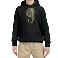 Graphic Novel Style Head And Trunk Of An Asiatic Elephant Youth Hoodie | Artistshot