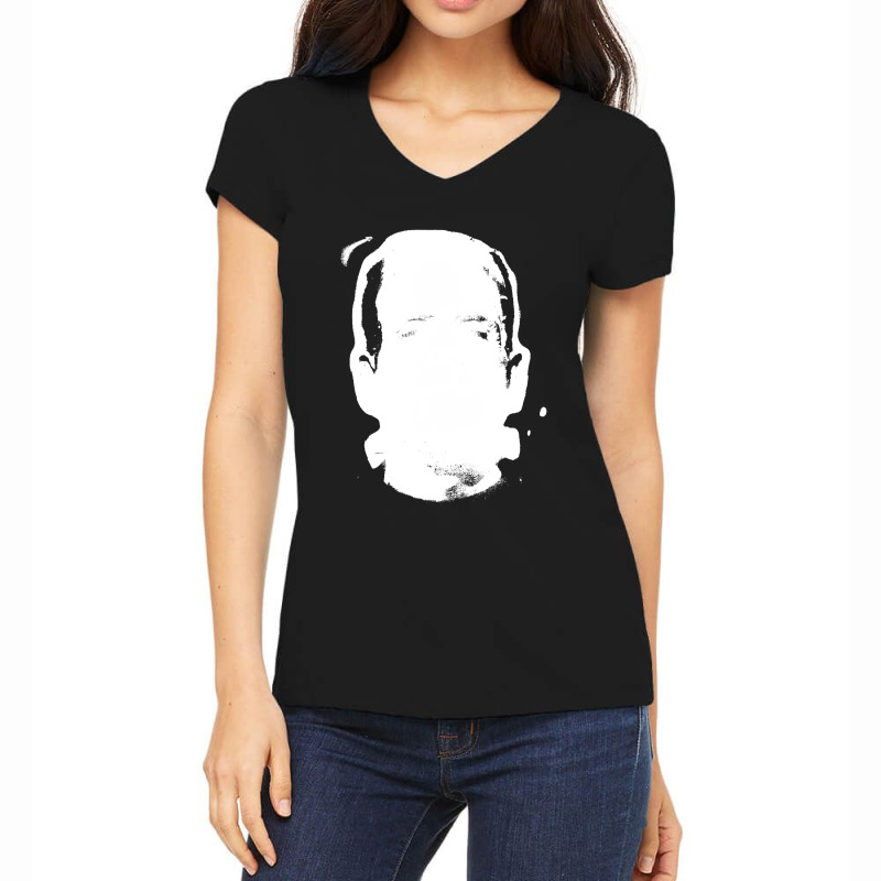 Frankenstein Monster Boris Karloff Face Women's V-Neck T-Shirt by cm-arts | Artistshot