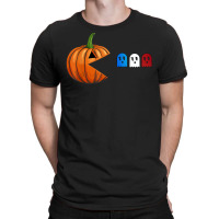 Halloween Pumpkin Ghosts Fun Striped Stars T-shirt | Artistshot