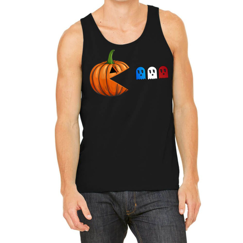 Halloween Pumpkin Ghosts Fun Striped Stars Tank Top | Artistshot