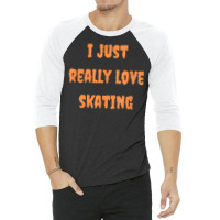 Skating Halloween Spooky Fall Autumn Goth And Gothic 3/4 Sleeve Shirt | Artistshot