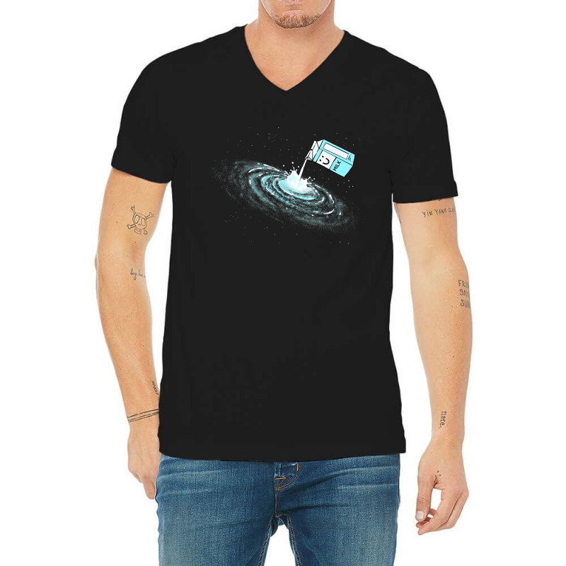 Milky Way Cute Funny Space Astronomy Pun Graphic V-Neck Tee by SantinoBrennan | Artistshot