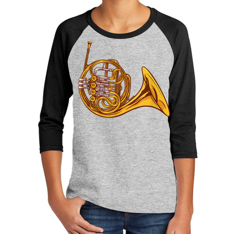 French Horn Instrument Music Youth 3/4 Sleeve by Lambent | Artistshot