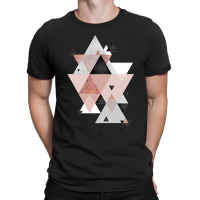 Geometric Compilation In Rose Gold And Blush Pink T-shirt | Artistshot