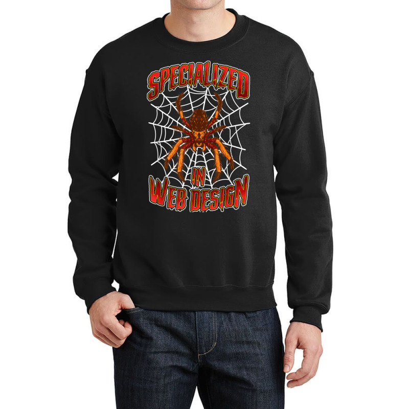 Specialized In Web Design Funny Spider Halloween Costume Crewneck Sweatshirt | Artistshot