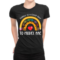 Today Is A Good Day To Model Aac Slp Speech Language Slpa Premium T Sh Ladies Fitted T-shirt | Artistshot