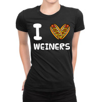 I Love Weiners Hotdogs Frankfurter Wiener Frank Sausage Bun Premium T Ladies Fitted T-shirt | Artistshot