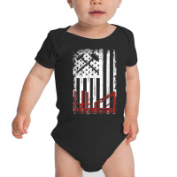 Vintage Usa Ironworker American Flag Iron Worker Patriotic T Shirt Baby Bodysuit | Artistshot