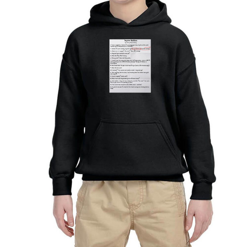 Improv Heckles By Jimmy Shive Overly Comedy Youth Hoodie by telutiga | Artistshot