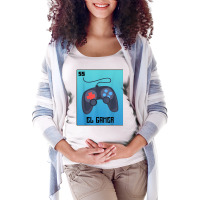 El Gamer Video Games Funny Mexican Lottery Parody Graphic T Shirt Maternity Scoop Neck T-shirt | Artistshot