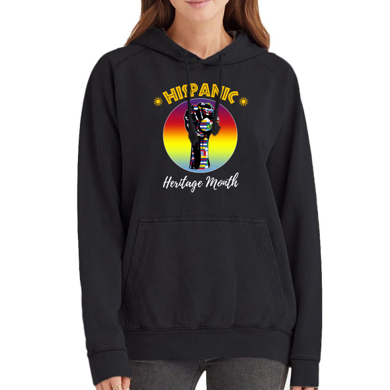 Hispanic Heritage Month Colorful Countries Flags Latinx Hand T Shirt 1 Vintage Hoodie by wilber.bourque | Artistshot