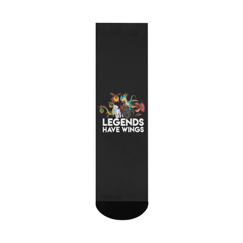 How To Train Your Dragons 3 Hidden World Legends Have Wings Crew Socks | Artistshot