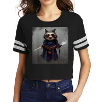 Cute Raccoon Samurai Japanese Bushido Warrior Code Racoon Scorecard Crop Tee | Artistshot