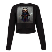 Cute Raccoon Samurai Japanese Bushido Warrior Code Racoon Cropped Sweater | Artistshot