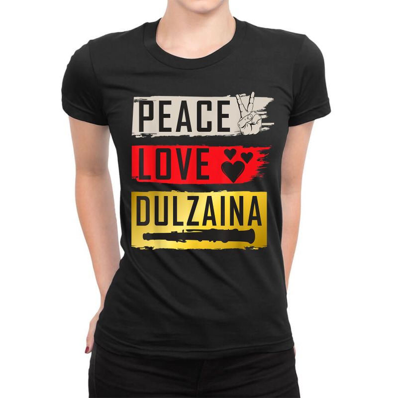 Dulzaina Music Instrument Dolçaina Spanish Music Instrument Ladies Fitted T-Shirt by August | Artistshot