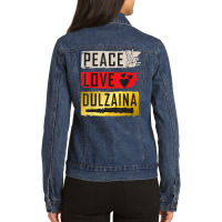 Dulzaina Music Instrument Dolçaina Spanish Music Instrument Ladies Denim Jacket | Artistshot