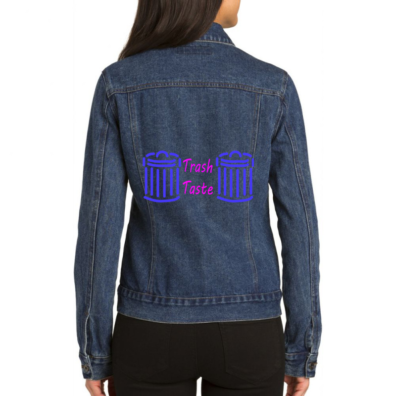 Blue Trash Taste Ladies Denim Jacket by cm-arts | Artistshot