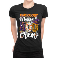 Oncology Nurse Boo Crew Funny Rn Matching Halloween Costume Ladies Fitted T-shirt | Artistshot