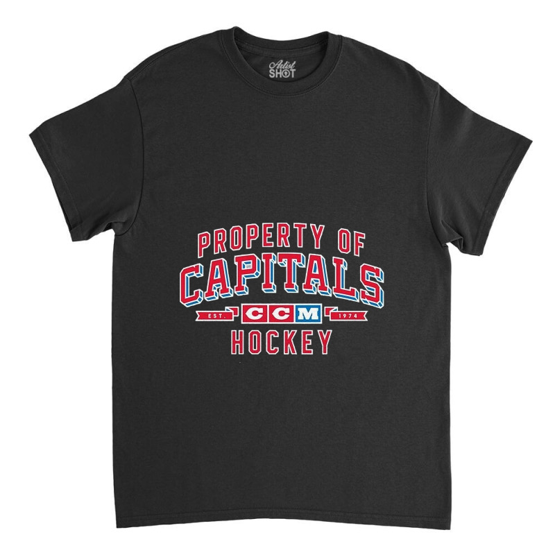 Property Of Capitals Ccm Hockey Classic T-shirt by cm-arts | Artistshot