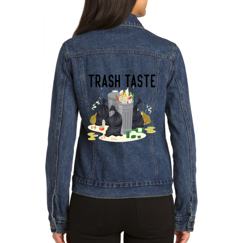 Trash Taste Ladies Denim Jacket by cm-arts | Artistshot