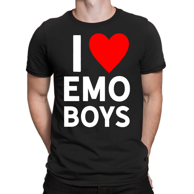 Love Emo Boys Heart Trendy Egirl Eboy GF Aesthetic Vibe T-Shirt