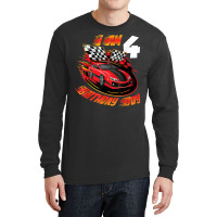 Race Car 4th Birthday Boy 4 Year Old Racing Car Driver Long Sleeve Shirts | Artistshot