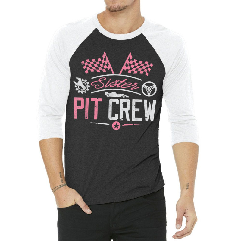 Racing Car Sister Racer Sister Pit Crew Women Girl 3/4 Sleeve Shirt | Artistshot