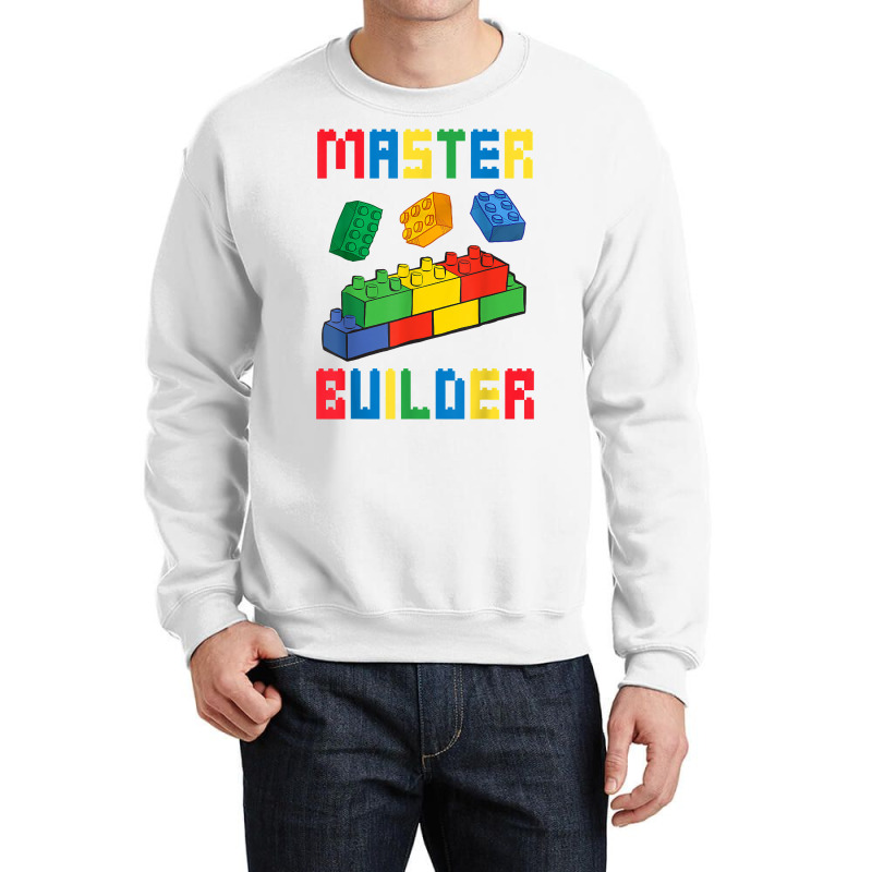 Brick Builder Funny Blocks Building Master Builder Toys Kids T Shirt Crewneck Sweatshirt | Artistshot